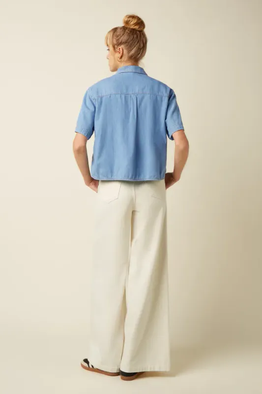 Evelina denim bluse