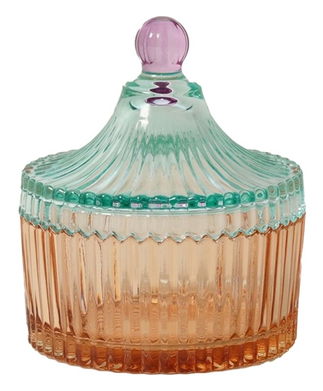 Bonbonniere krukke liten - orange og mint