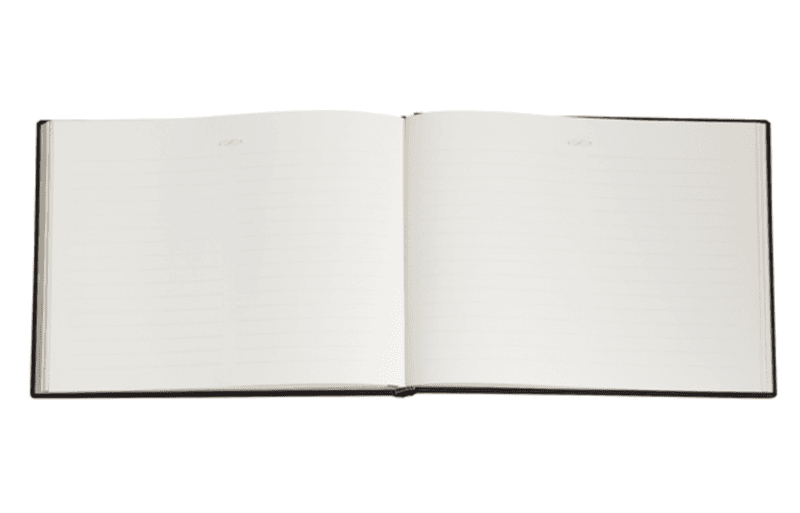 Voltaire´s Book Of Fate guest book - linjert