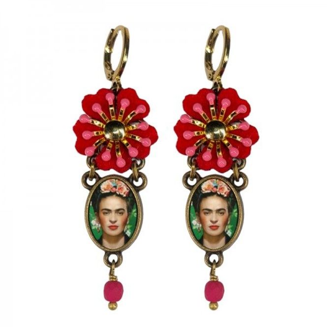 Hovedbilde Frida With Red Flower Øredobber 