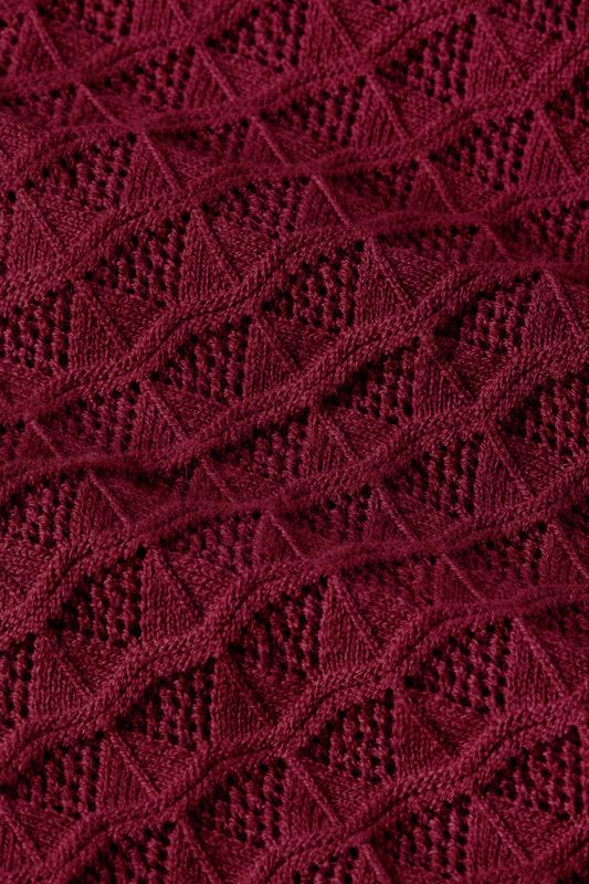 Polo Avel strikket topp - Rhubarb Red