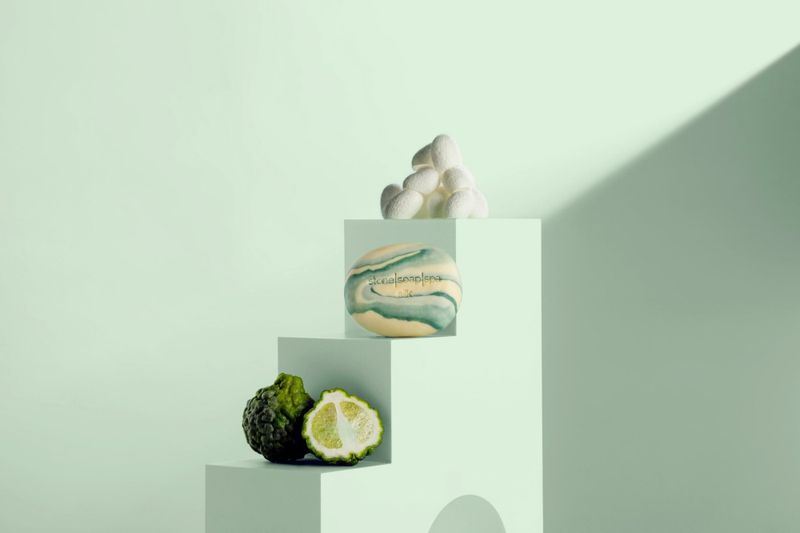 Såpestykke Silke - Kaffir Lime/Appelsin