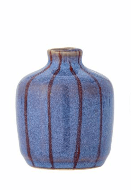 Hovedbilde Minivase - blå med striper 